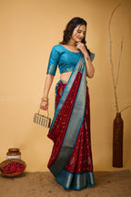 Dola Silk saree with blouse piece For Women